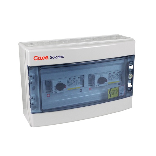 [STM11025D12/2] CAJA MODULAR CONEXIÓN PV 2MPPT - 1STRING FUS 12A + PROTECTOR SOBRETENSION I+II