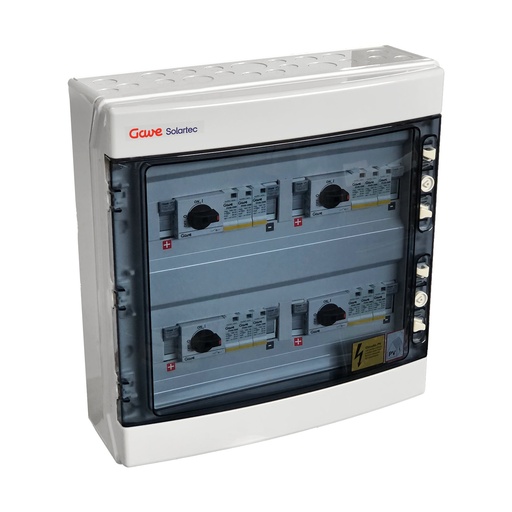 [STM11025P12/4] CAJA MODULAR GAVE CONEXIÓN PV - 1STRINGS 1000V 25A FUS12A 4MPPT SALIDAS INDIVIDUALES