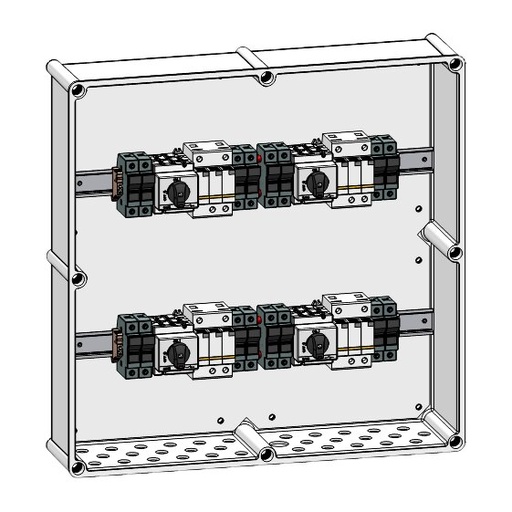 [SLP21025P15S/4] CAJA CONEXIÓN PV - 2 STRINGS x MPPT 1000V 25A FUS15A 4MPPT SALIDAS INDIVIDUALES